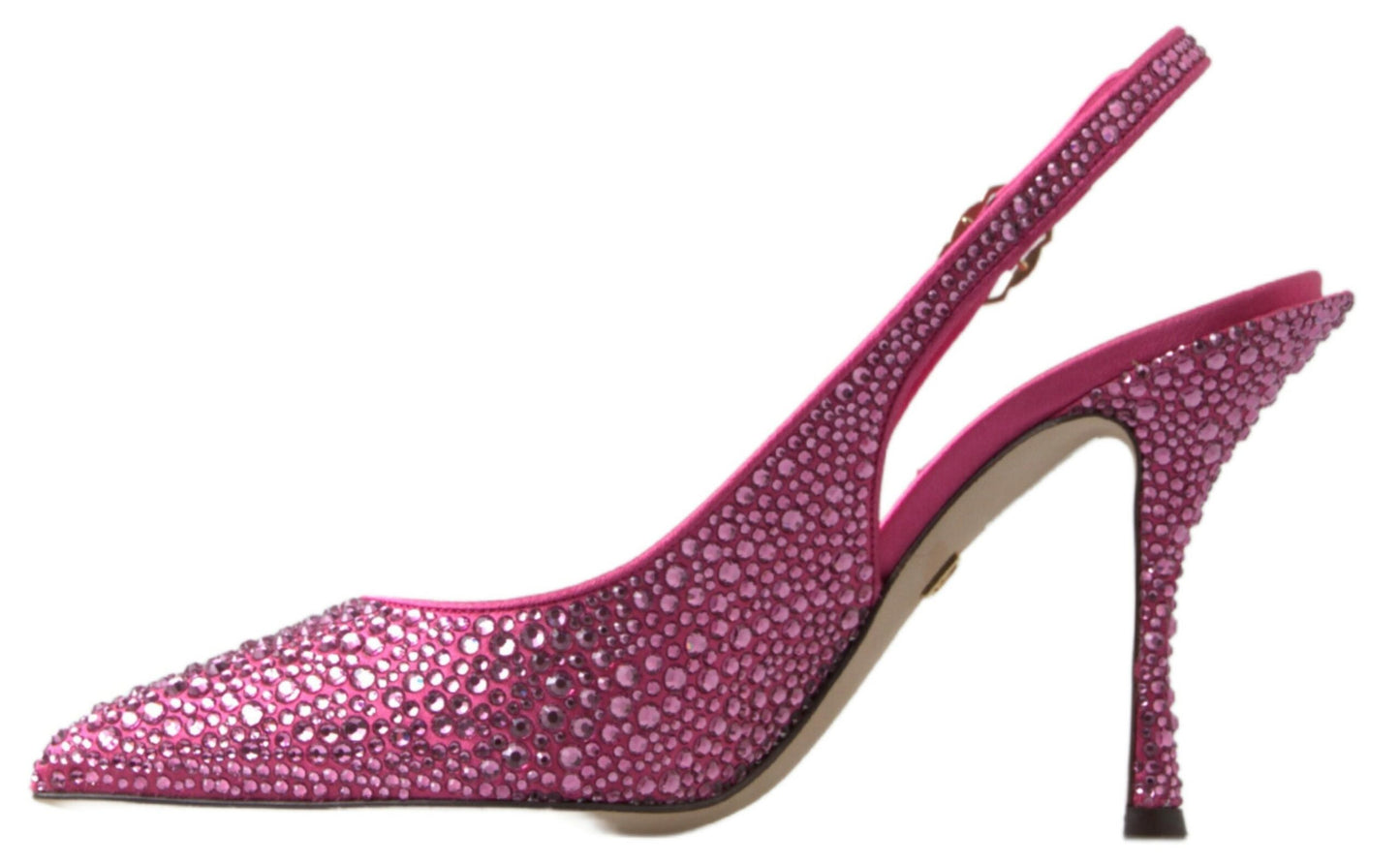 Dolce & Gabbana Elegante Slingback Heels aus rosa Seidenmischung