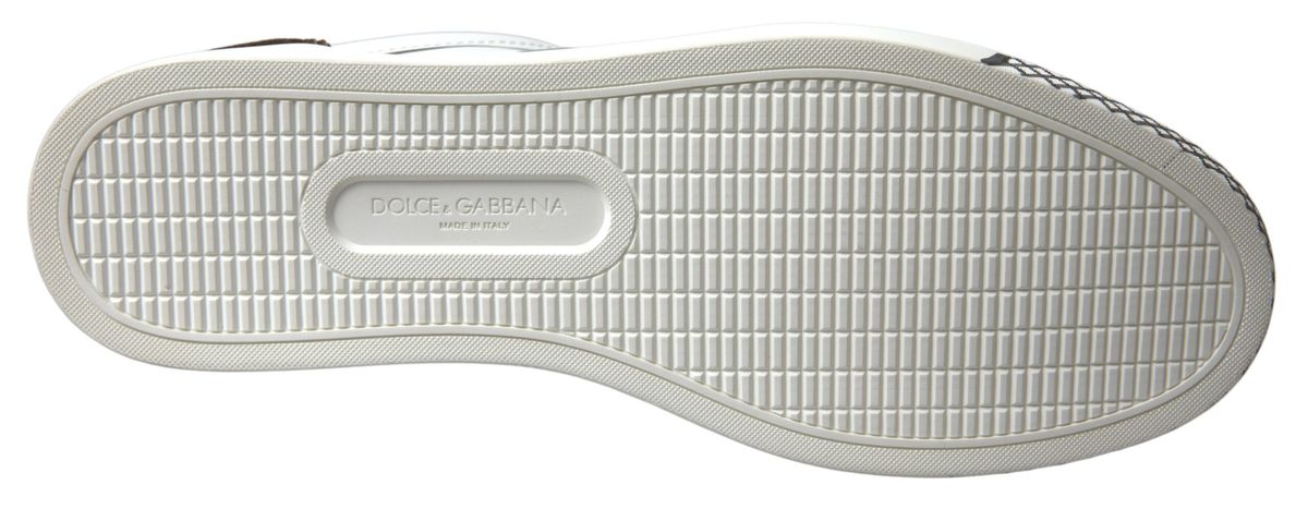 Dolce & Gabbana Schlichte weiße Leder-Sneakers