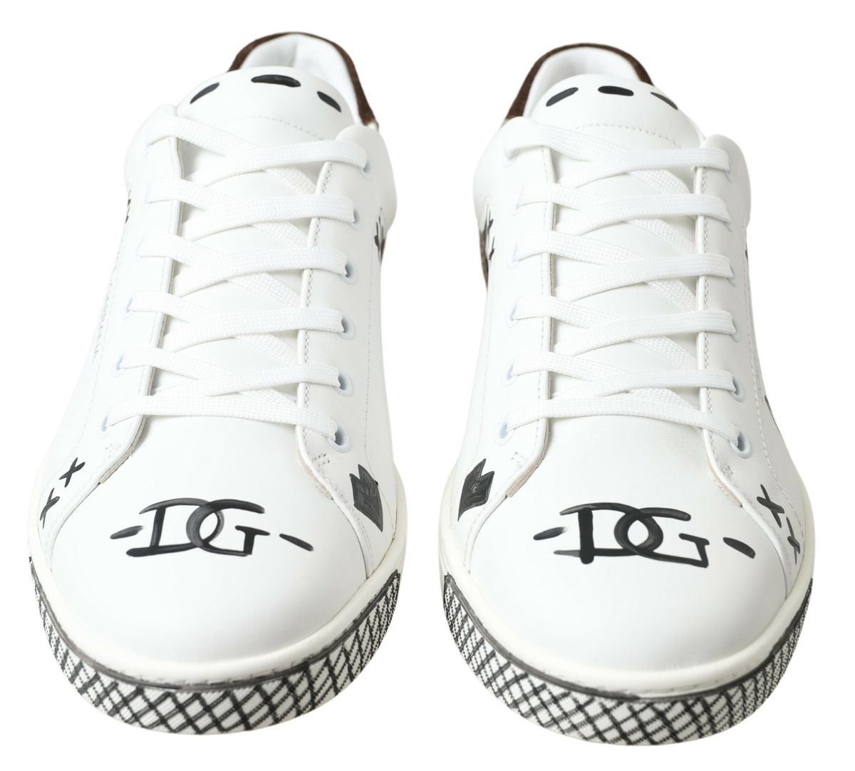 Dolce & Gabbana Schlichte weiße Leder-Sneakers