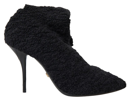 Dolce & Gabbana Elegante Stiefel aus Schurwolle mit mittlerer Weite