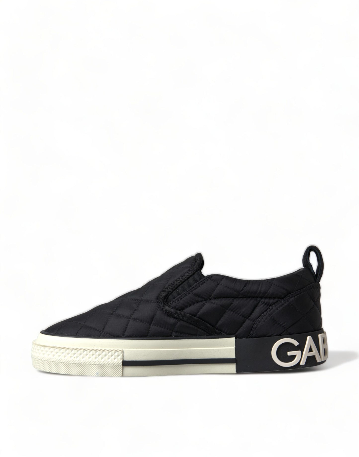 Dolce & Gabbana Elegante gesteppte schwarze Canvas-Sneakers