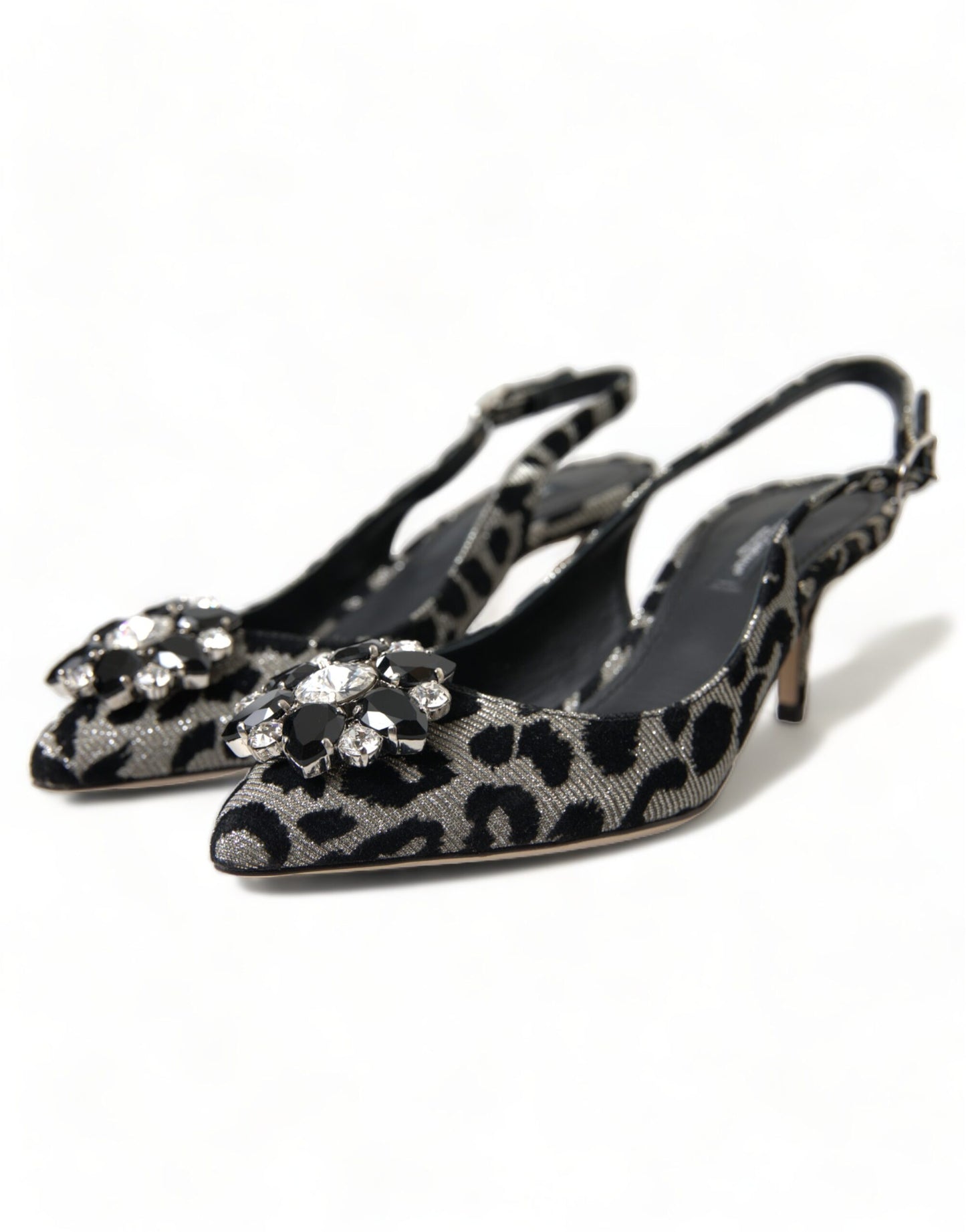 Dolce & Gabbana Kristall Leopard Slingback Heels Pumps