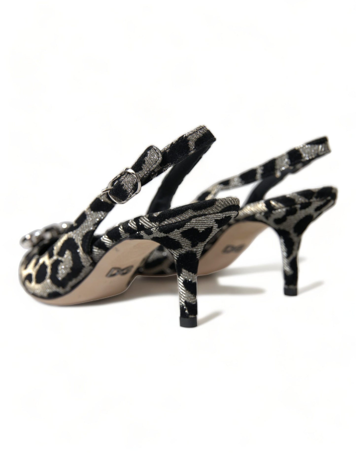 Dolce & Gabbana Kristall Leopard Slingback Heels Pumps