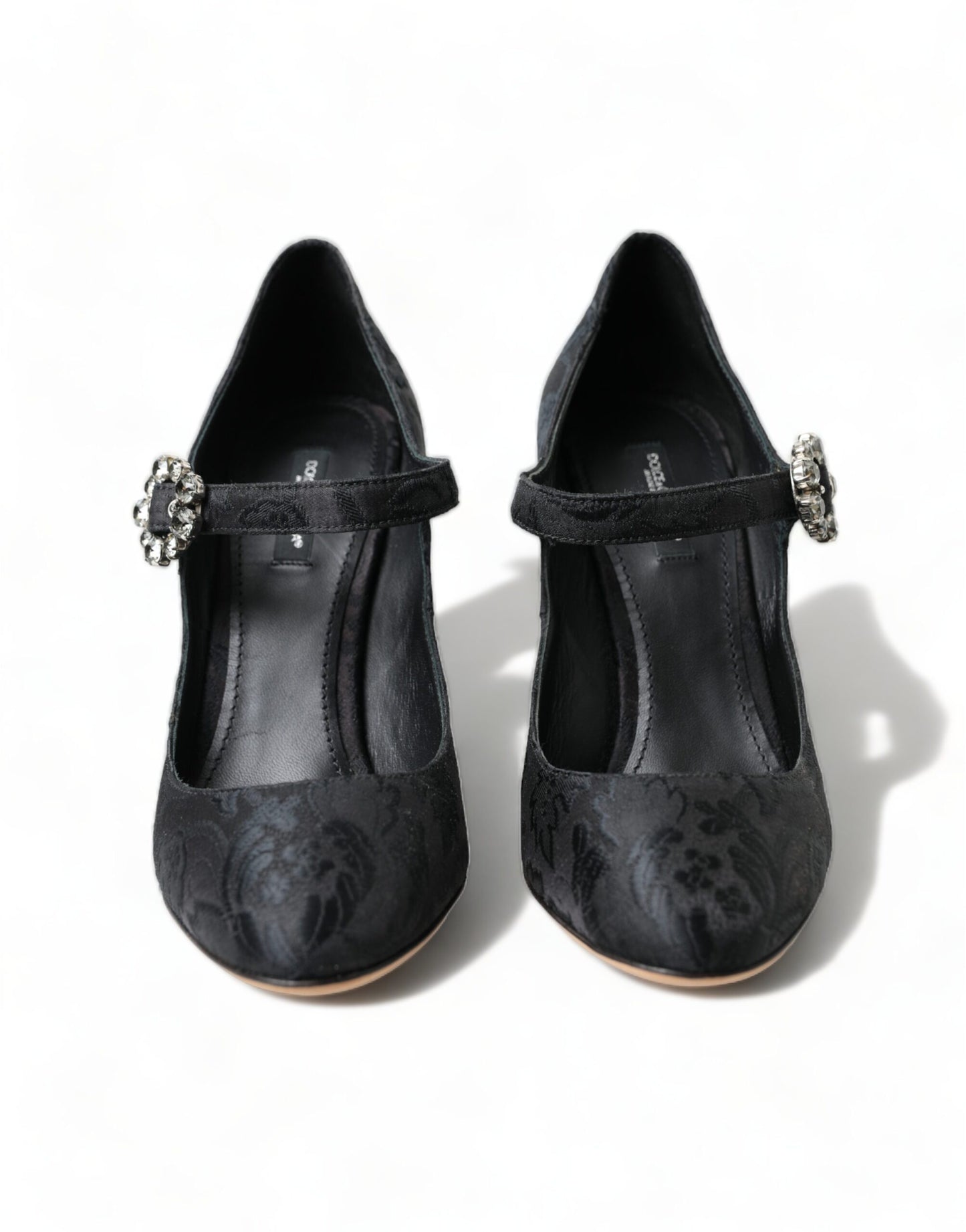 Dolce & Gabbana Schicke schwarze Brokat Mary Janes Pumps