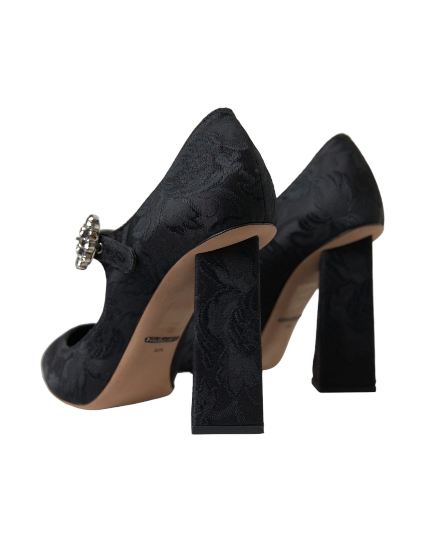 Dolce & Gabbana Schicke schwarze Brokat Mary Janes Pumps