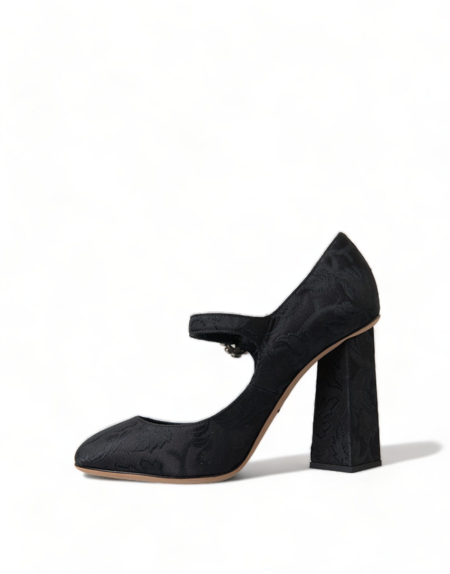 Dolce & Gabbana Schicke schwarze Brokat Mary Janes Pumps