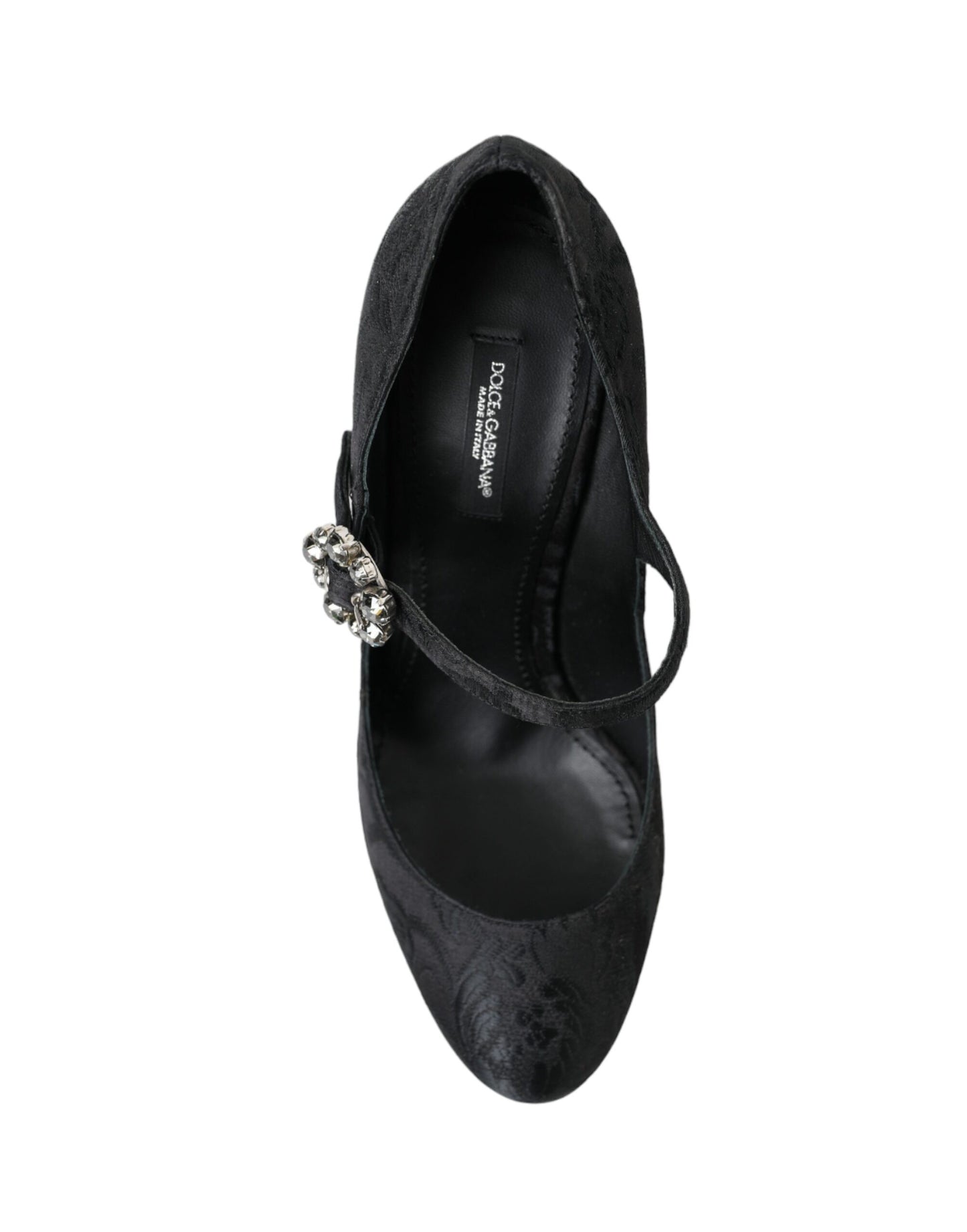 Dolce & Gabbana Schicke schwarze Brokat Mary Janes Pumps