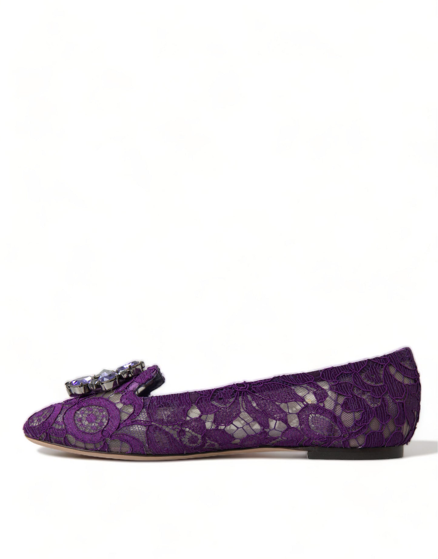 Dolce & Gabbana Elegante florale Spitze Vally flache Schuhe