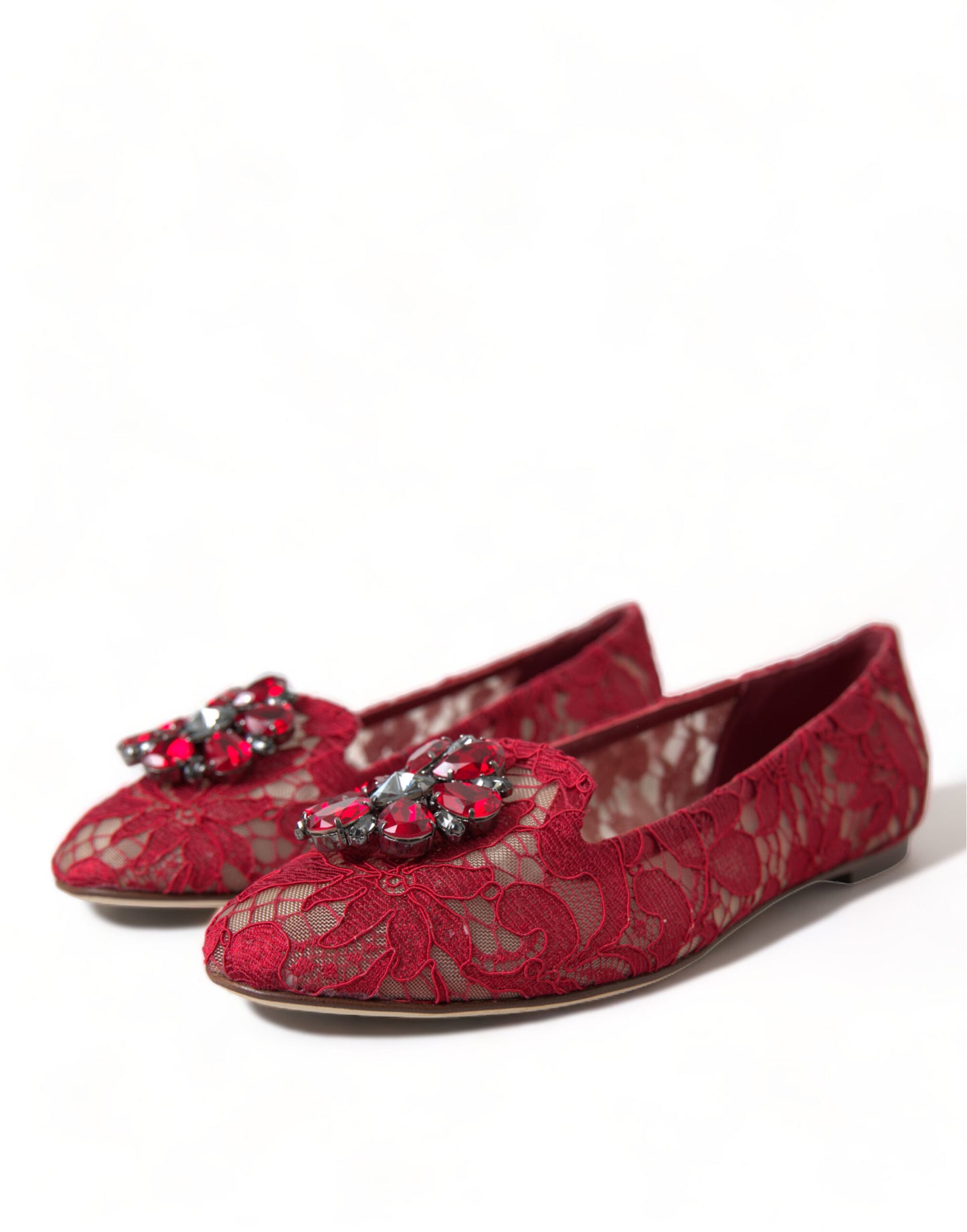 Dolce & Gabbana Elegante florale Vally-Flats aus Spitze