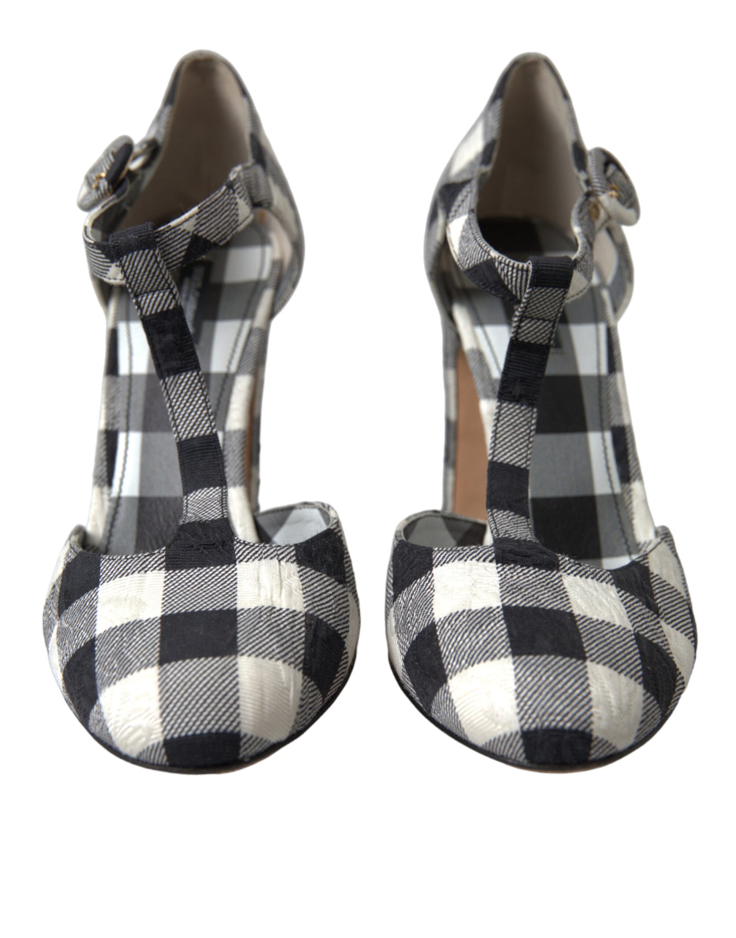 Dolce & Gabbana Schicke Gingham T-Strap Pumps: Zeitlose Mary Jane Heels