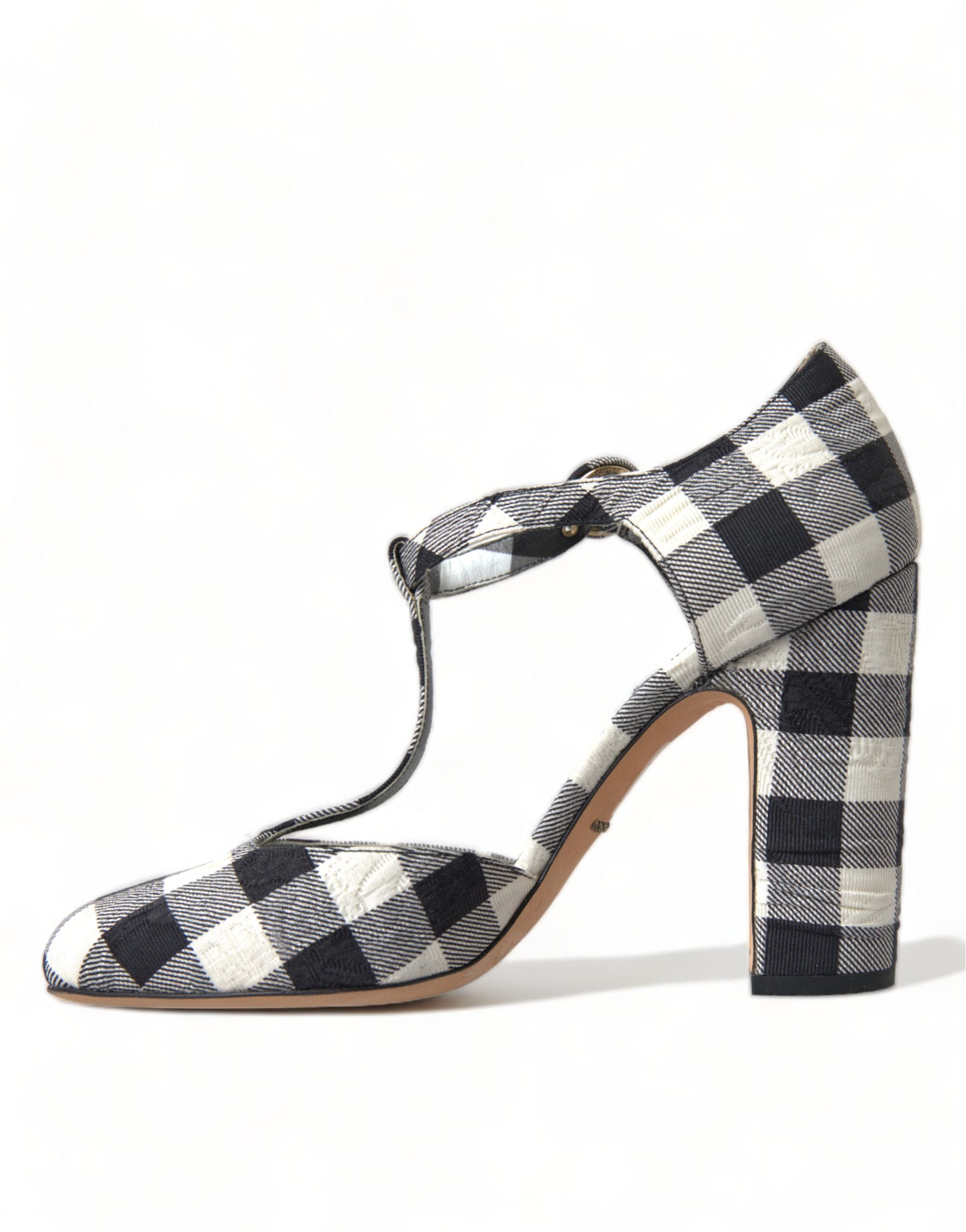 Dolce & Gabbana Schicke Gingham T-Strap Pumps: Zeitlose Mary Jane Heels