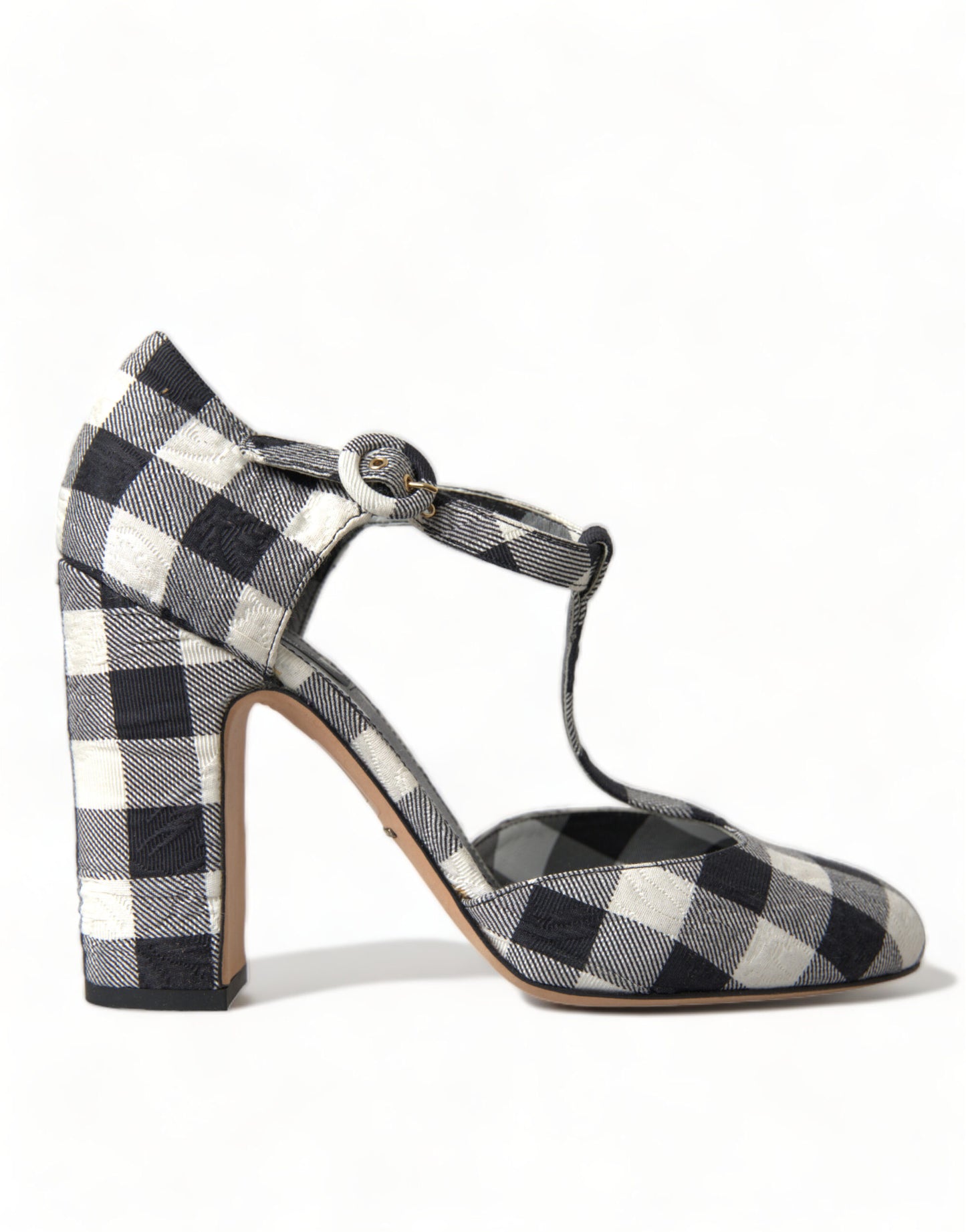 Dolce & Gabbana Schicke Gingham T-Strap Pumps: Zeitlose Mary Jane Heels