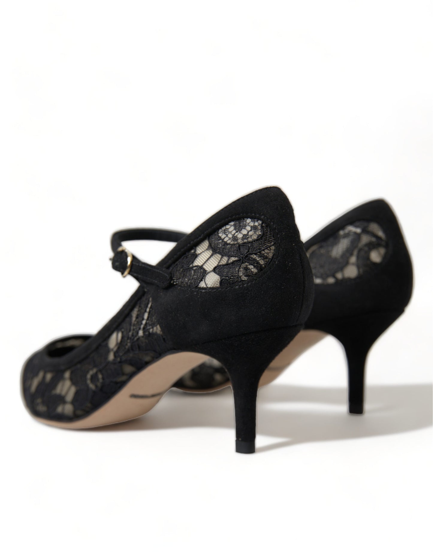 Dolce & Gabbana Elegante Schwarze Taormina Spitzen Heels