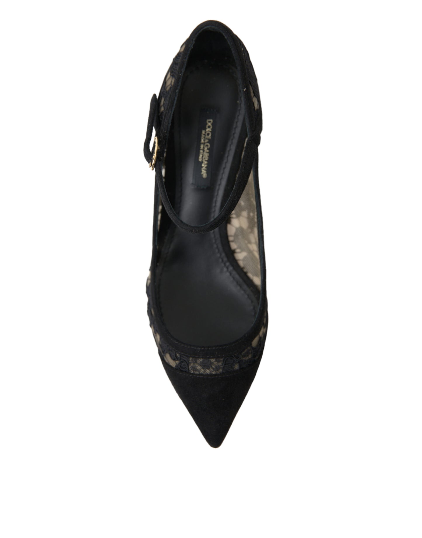 Dolce & Gabbana Elegante Schwarze Taormina Spitzen Heels