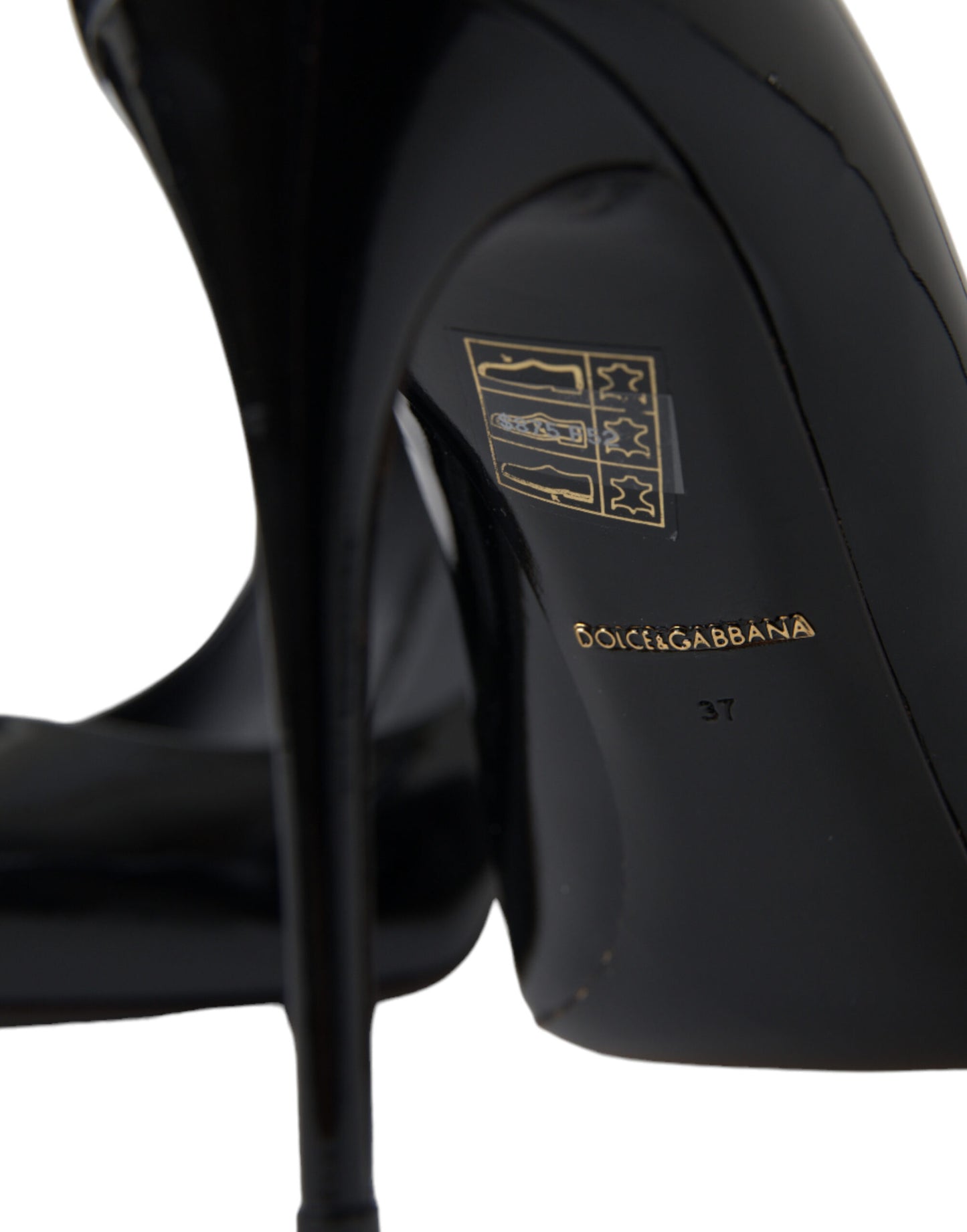 Dolce & Gabbana Elegante schwarze Lack-Stiletto Heels