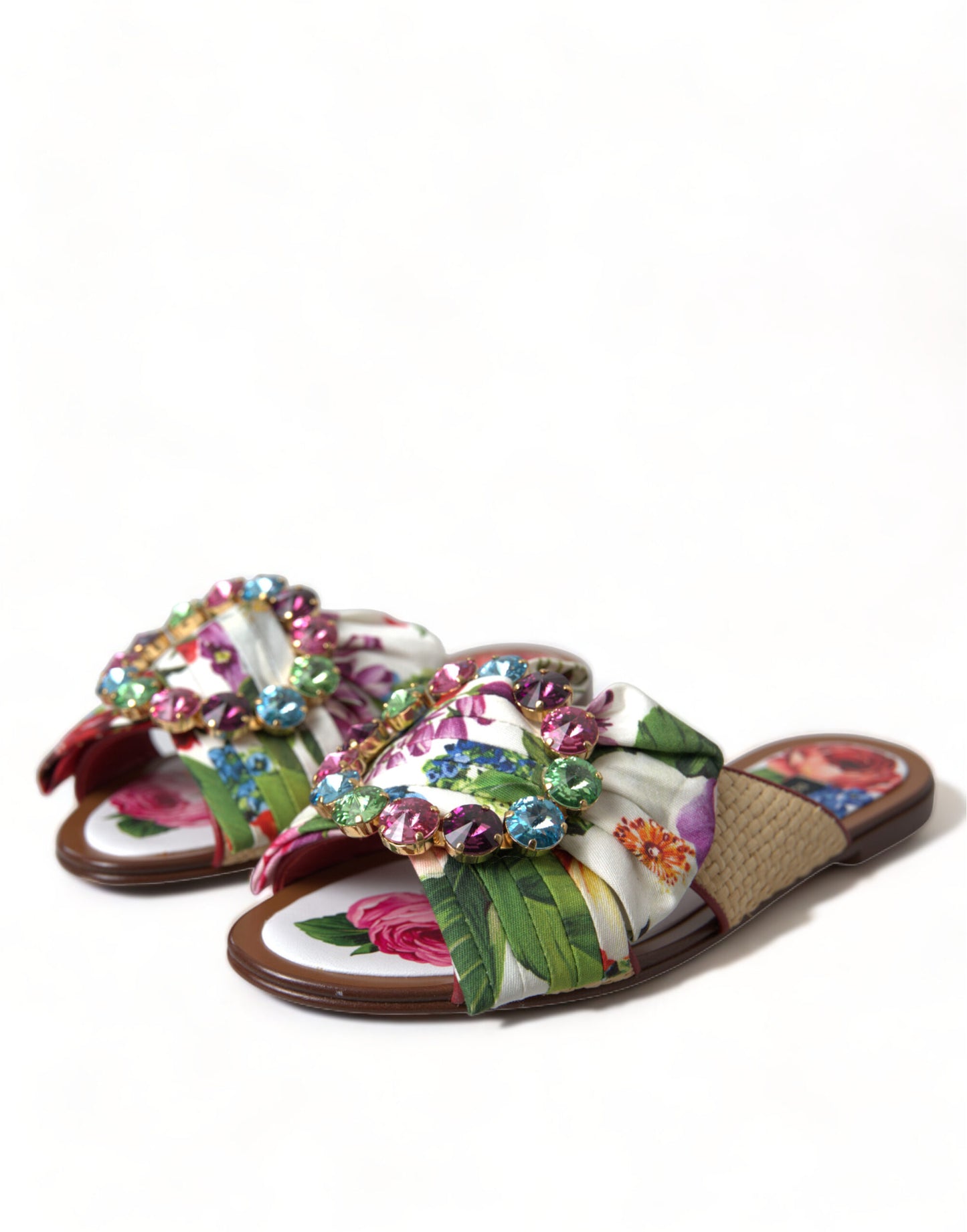 Dolce & Gabbana Exquisite flache Sandalen mit Blumendruck