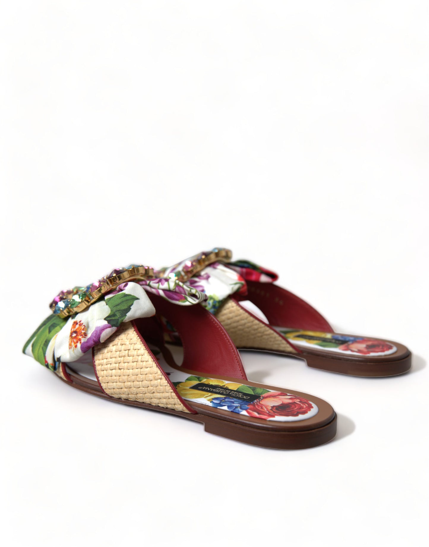 Dolce & Gabbana Exquisite flache Sandalen mit Blumendruck