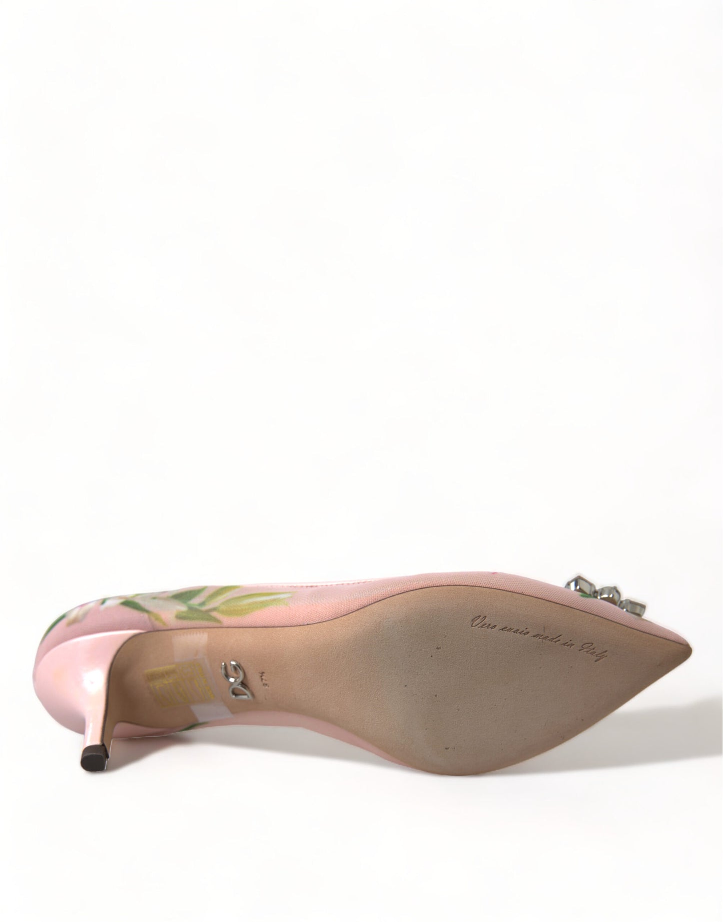 Dolce & Gabbana Elegante Rosa Floral Kristall Pumps