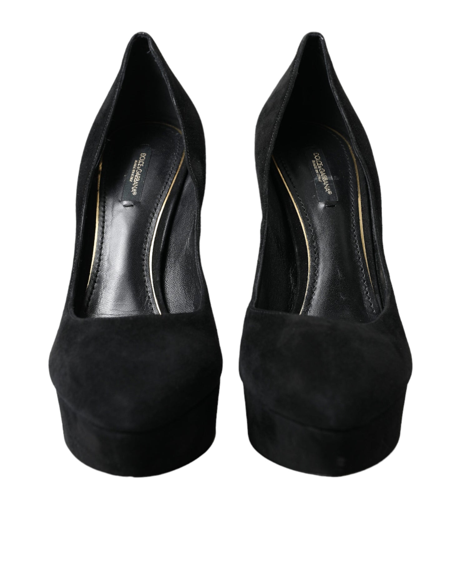 Dolce & Gabbana Schwarze Wildleder Pumps mit Absatz Raffinesse