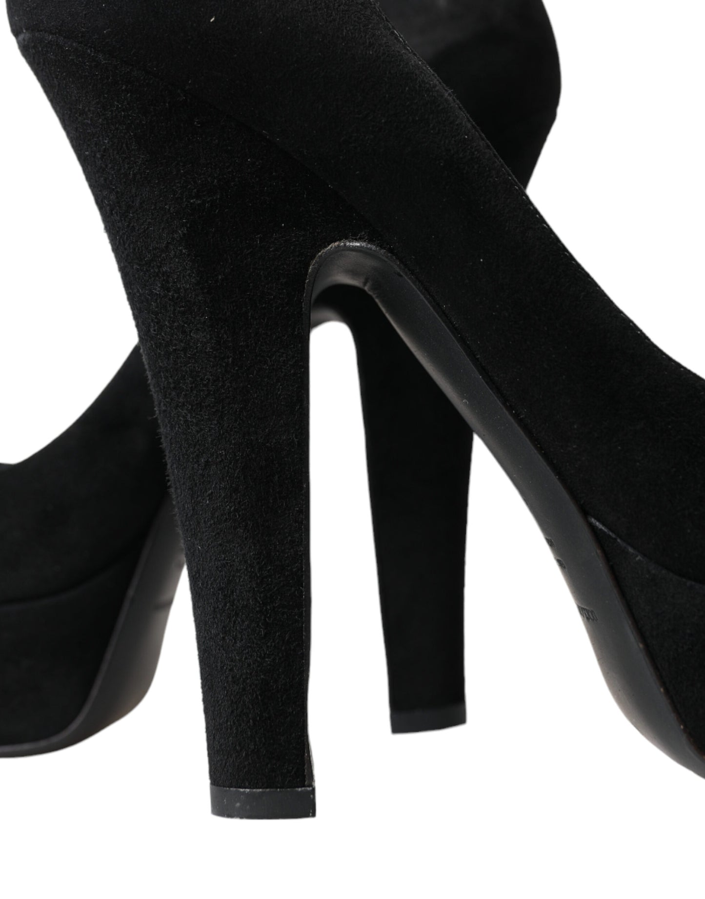 Dolce & Gabbana Schwarze Wildleder Pumps mit Absatz Raffinesse