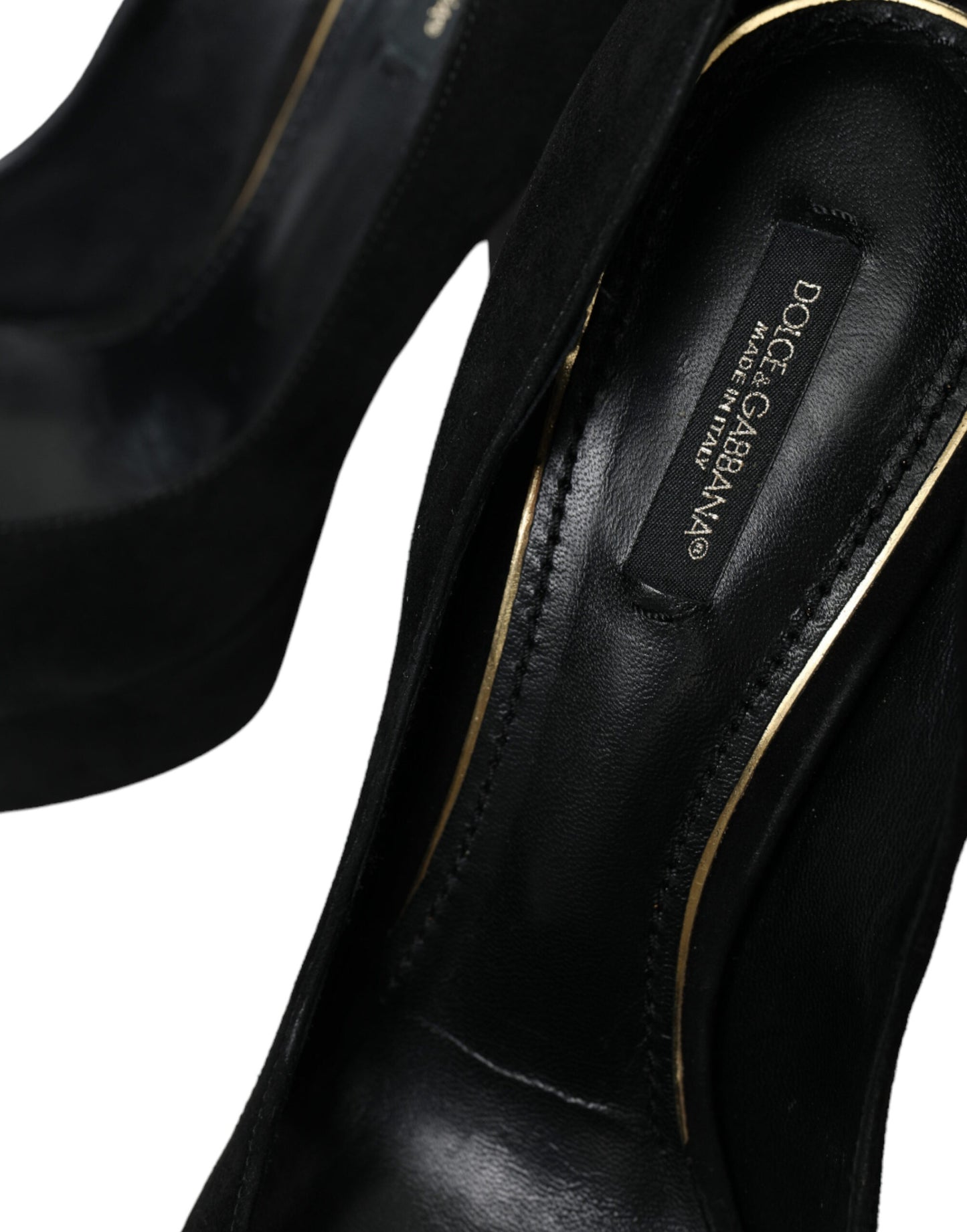 Dolce & Gabbana Schwarze Wildleder Pumps mit Absatz Raffinesse