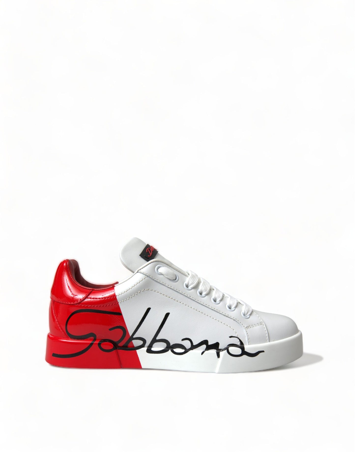 Dolce & Gabbana Elegante Portofino-Sneakers aus weißem Leder