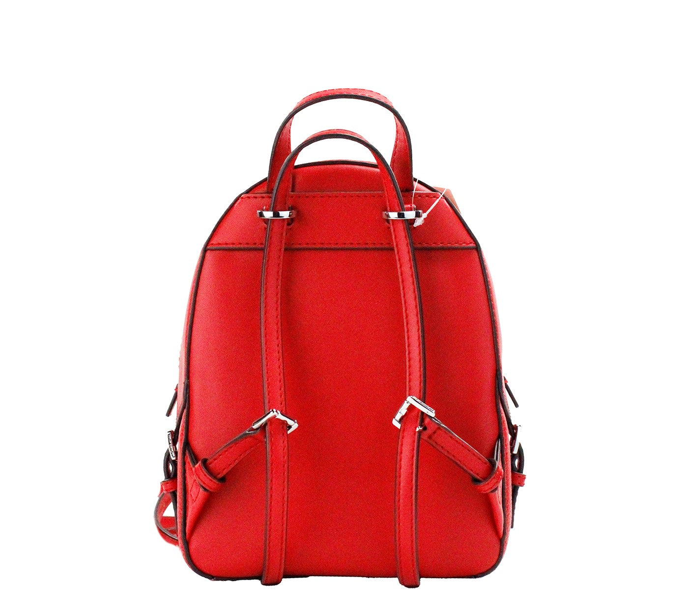 Michael Kors Jaycee Mini XS Bright Red Pebbled Leather Zip Pocket Rucksack Tasche