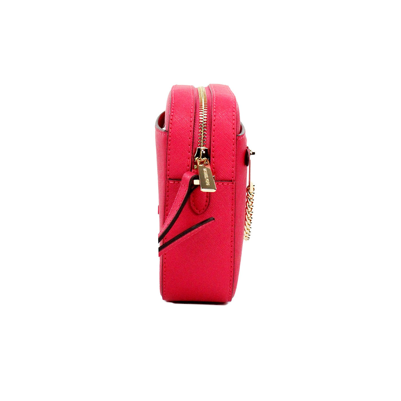 Michael Kors Jet Set East West Electric Pink Leder Zip Kette Crossbody Tasche