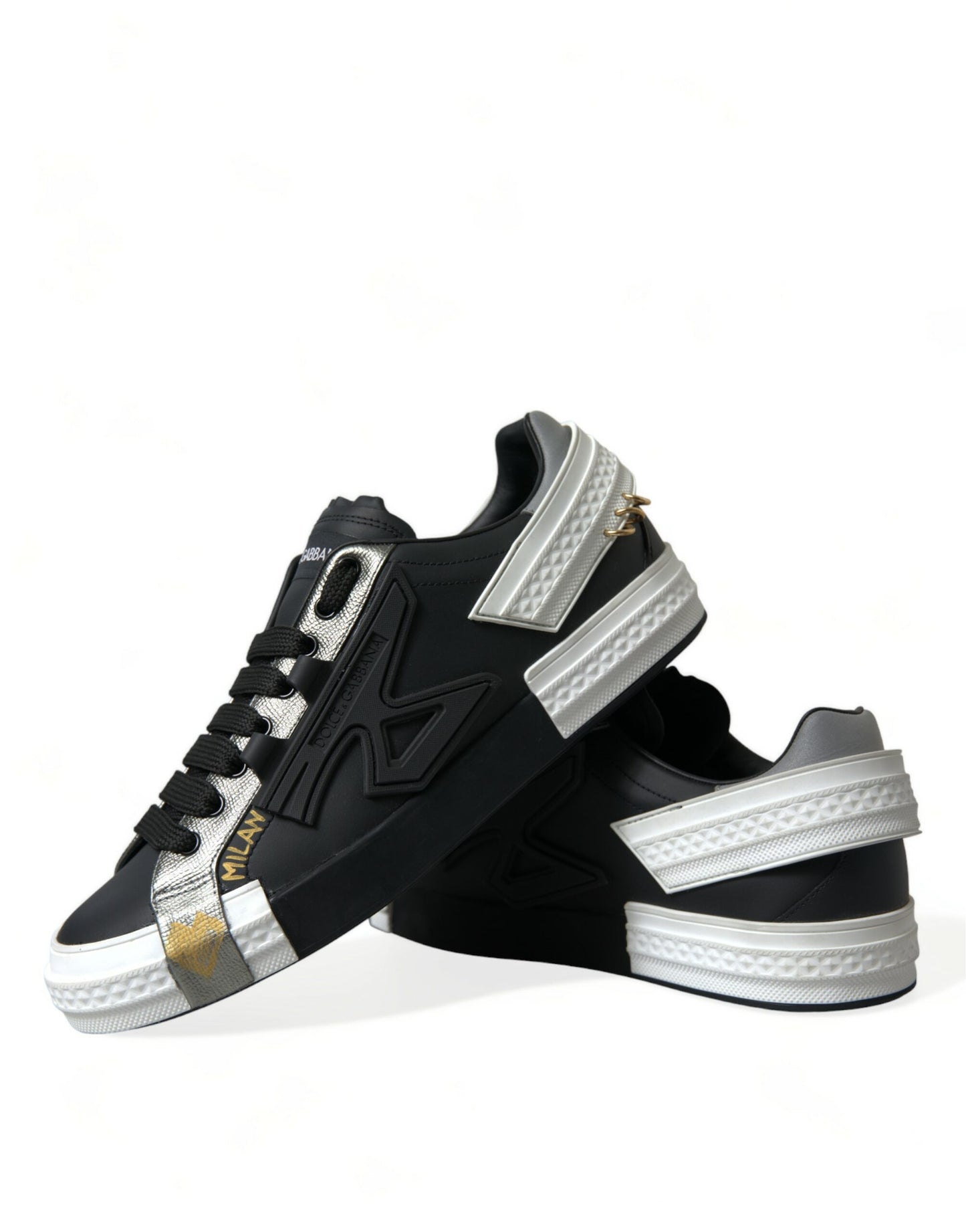 Dolce & Gabbana Elegante Kalbsleder Low Top Sneakers