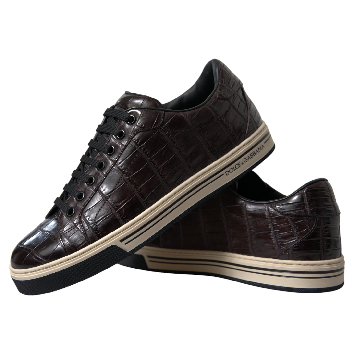 Dolce & Gabbana Elegante Low-Top-Sneakers aus exotischem Leder