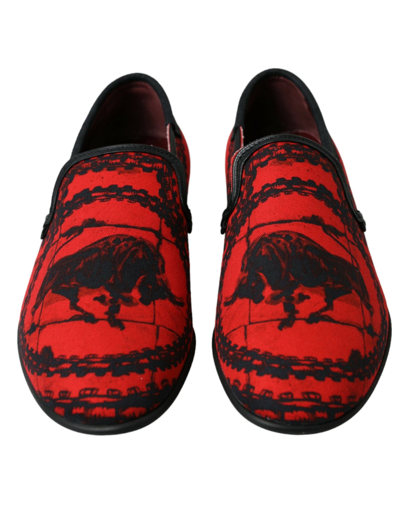 Dolce & Gabbana Torero-inspirierte Luxe Loafers in Rot und Schwarz