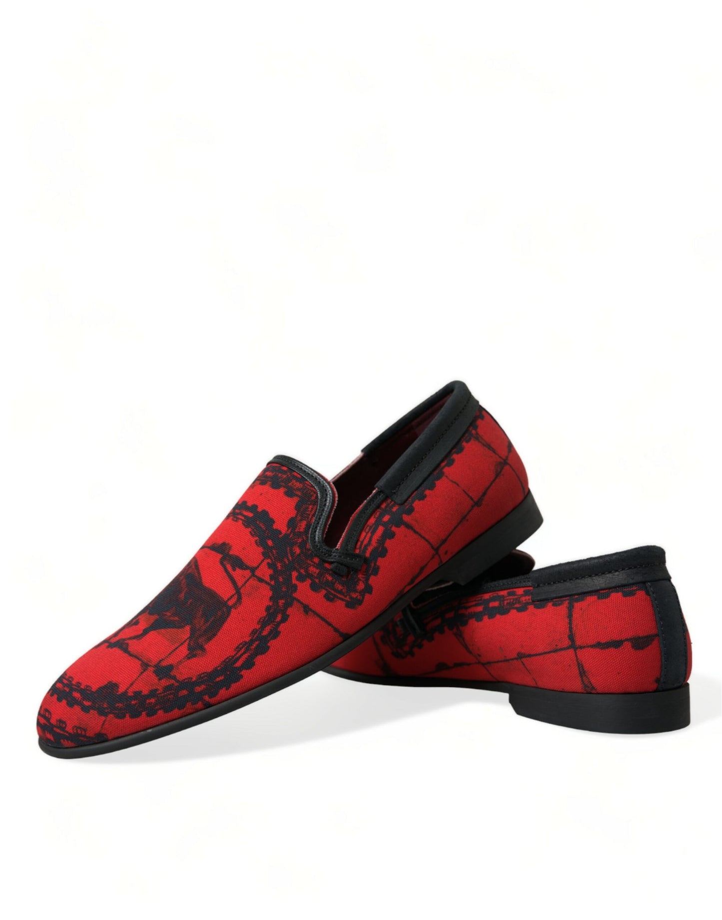 Dolce & Gabbana Torero-inspirierte Luxe Loafers in Rot und Schwarz