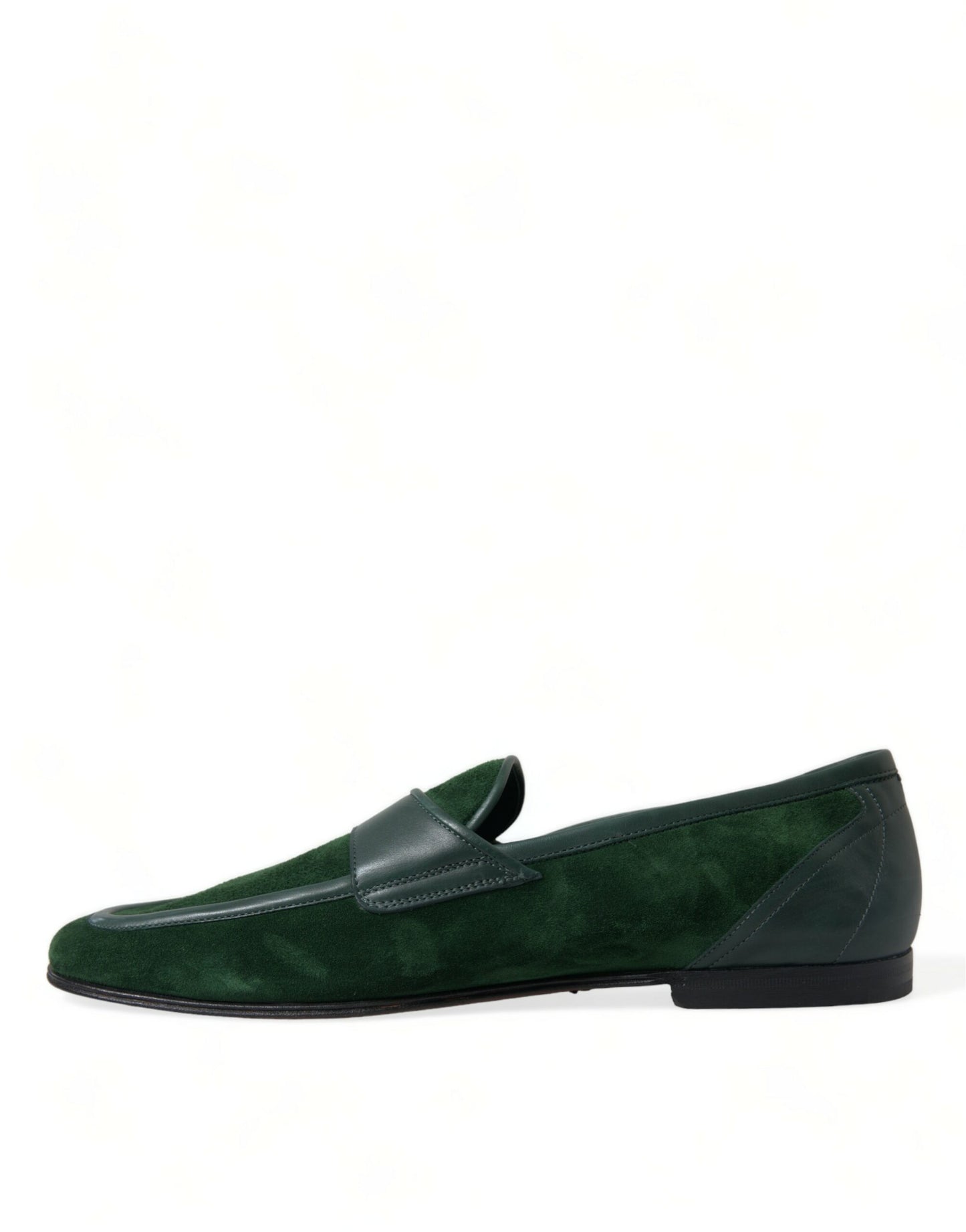 Dolce & Gabbana Smaragdgrüne Loafers aus Samt für Männer