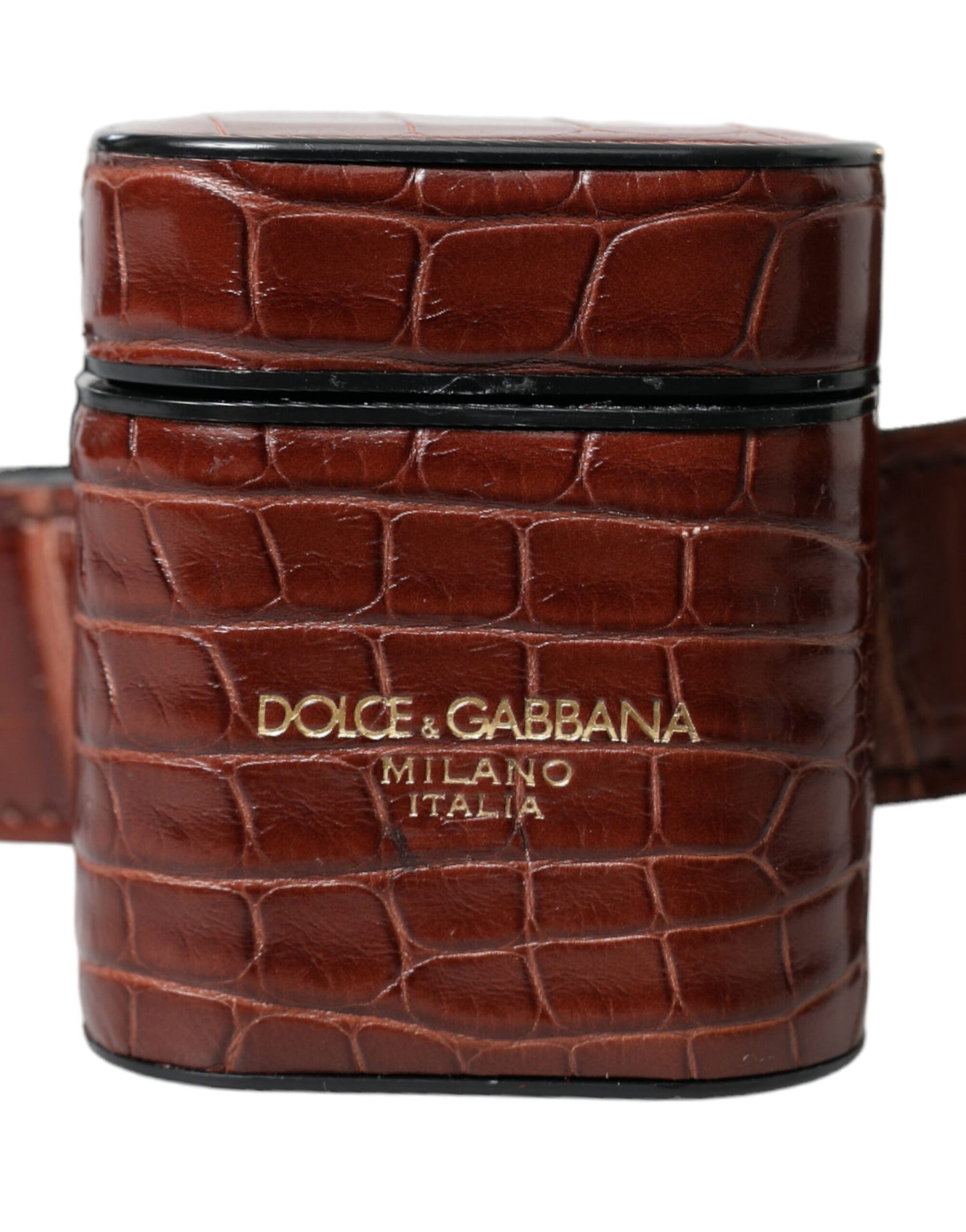 Dolce & Gabbana Elegantes Duo aus Leder-Airpod und Münzgeldtasche