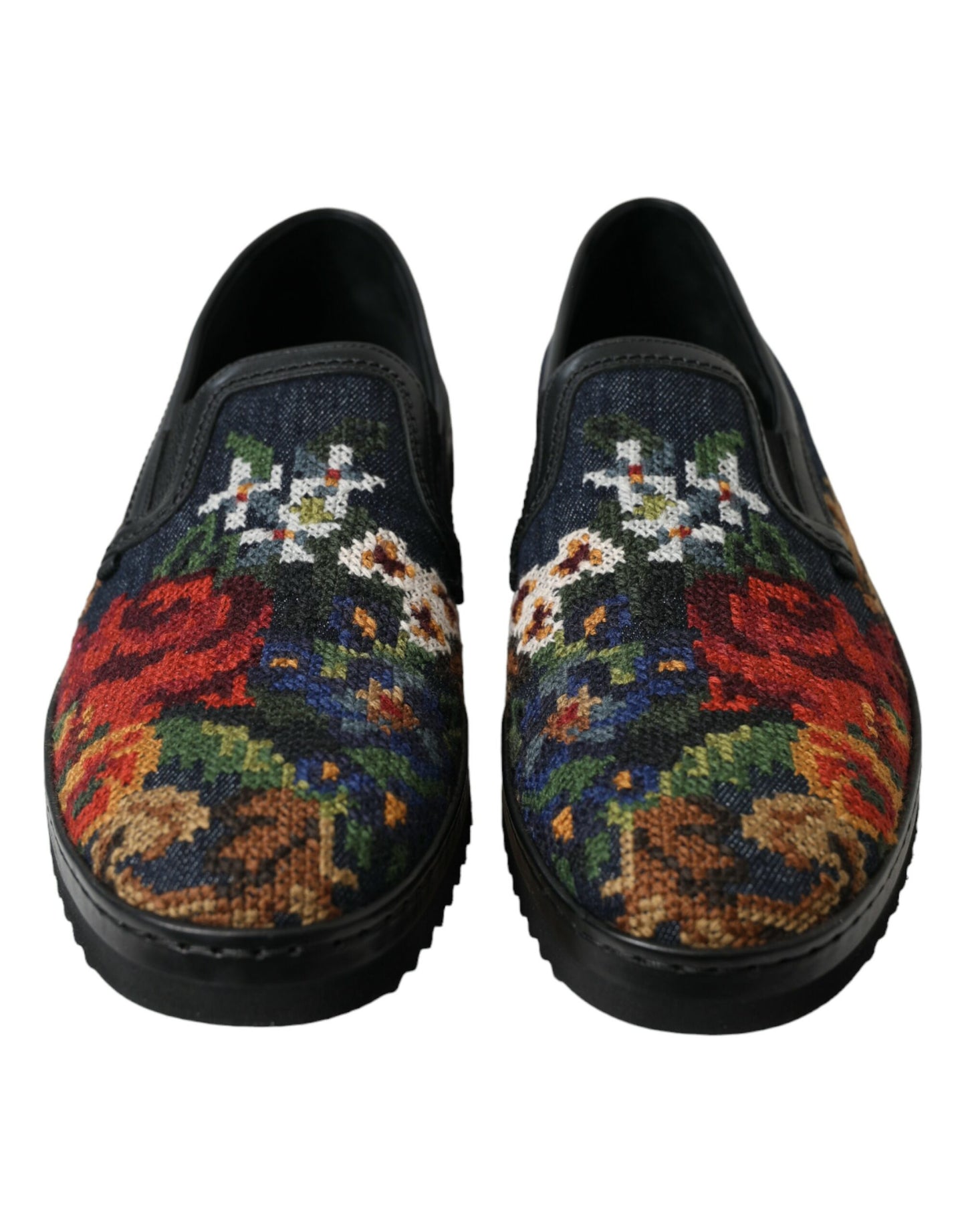 Dolce & Gabbana Elegante Multicolor Loafers mit Blumenmuster