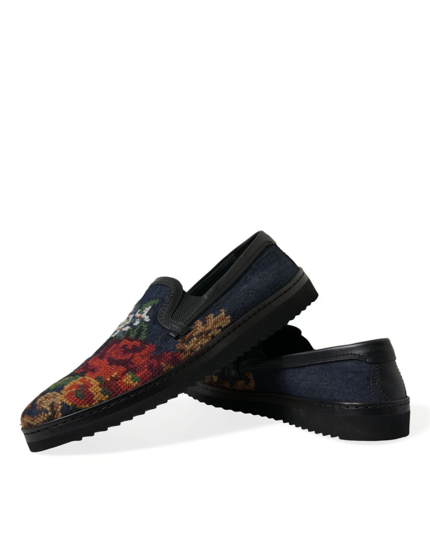 Dolce & Gabbana Elegante Multicolor Loafers mit Blumenmuster