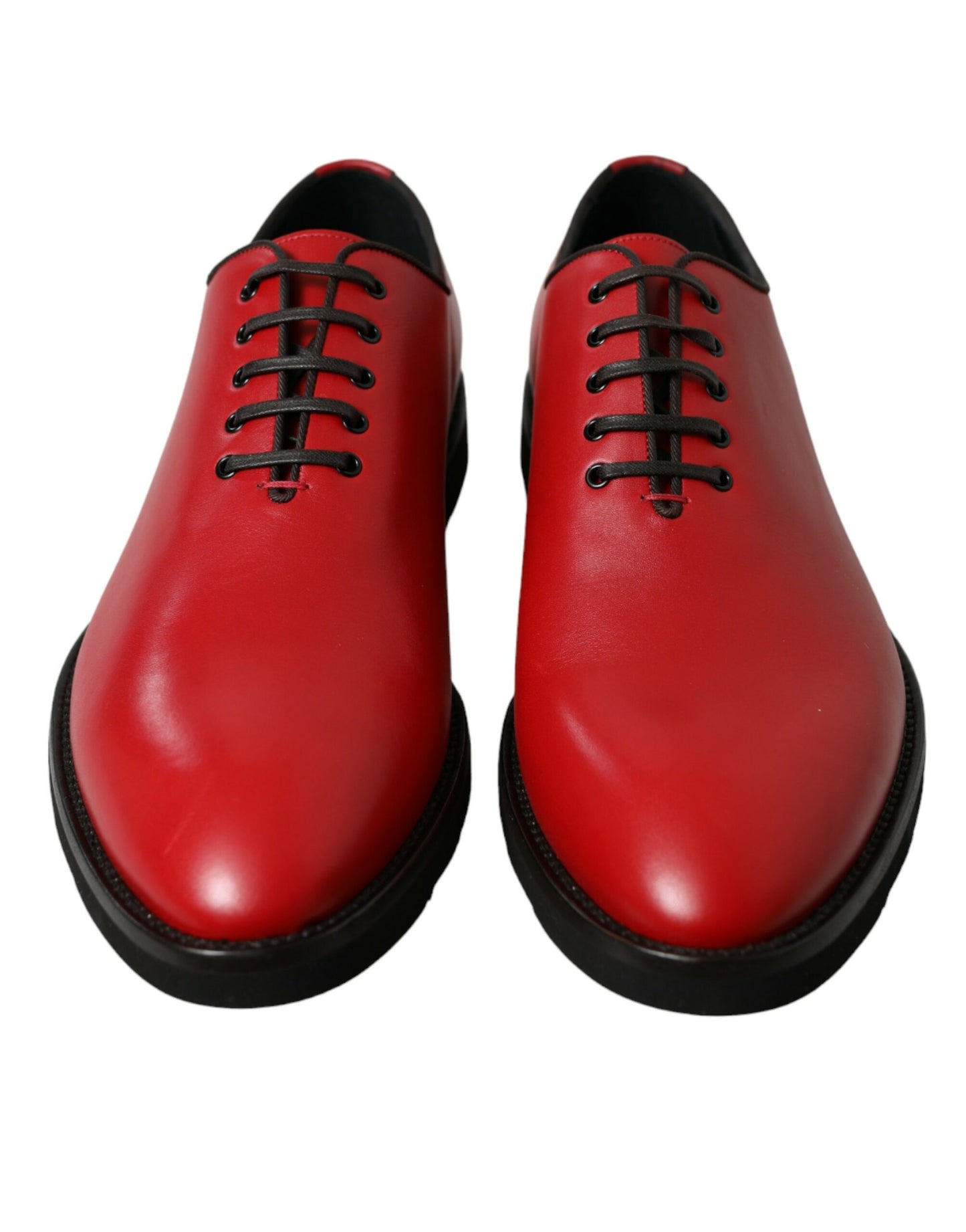 Dolce & Gabbana Elegante rote Oxford-Schuhe aus Leder