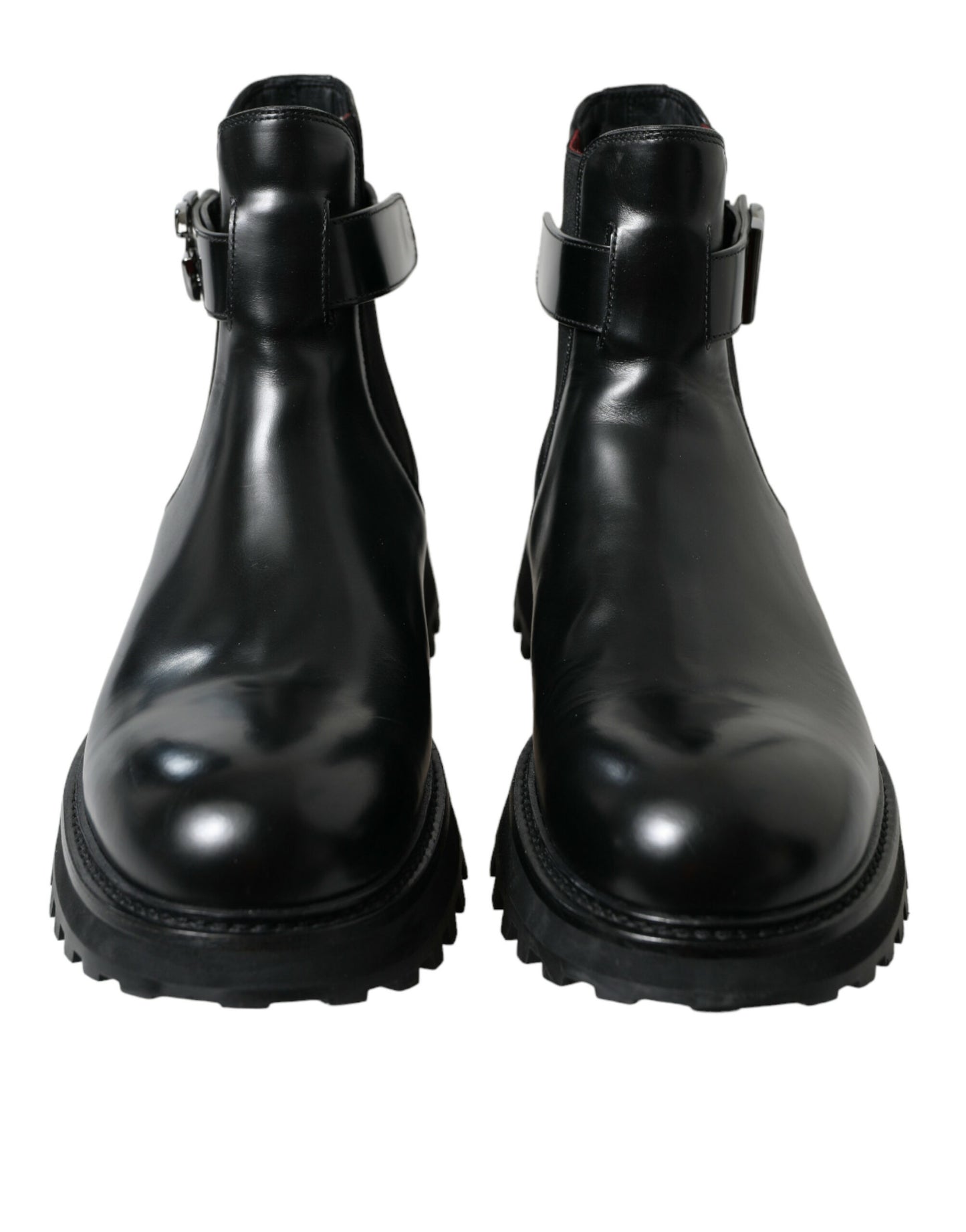 Dolce & Gabbana Elegante Chelsea-Stiefel aus schwarzem Kalbsleder