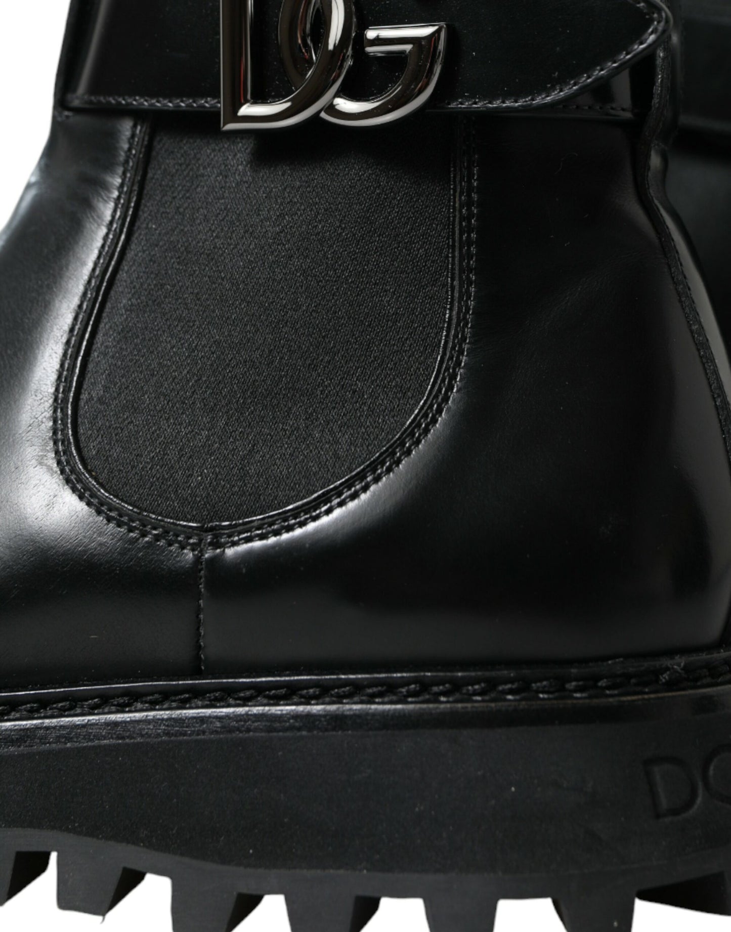 Dolce & Gabbana Elegante Chelsea-Stiefel aus schwarzem Kalbsleder