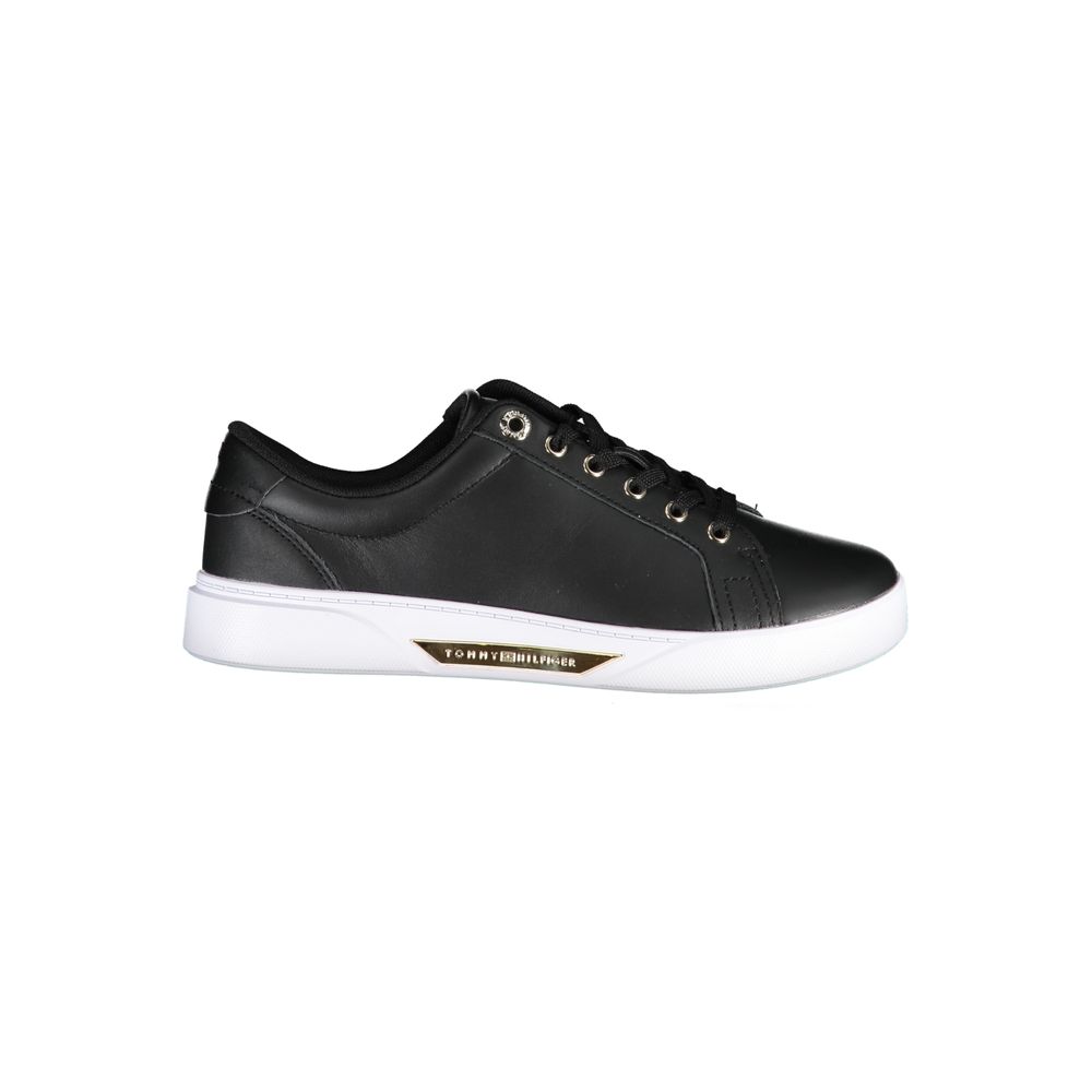 Tommy Hilfiger Schwarzes Leder Damen Sneaker