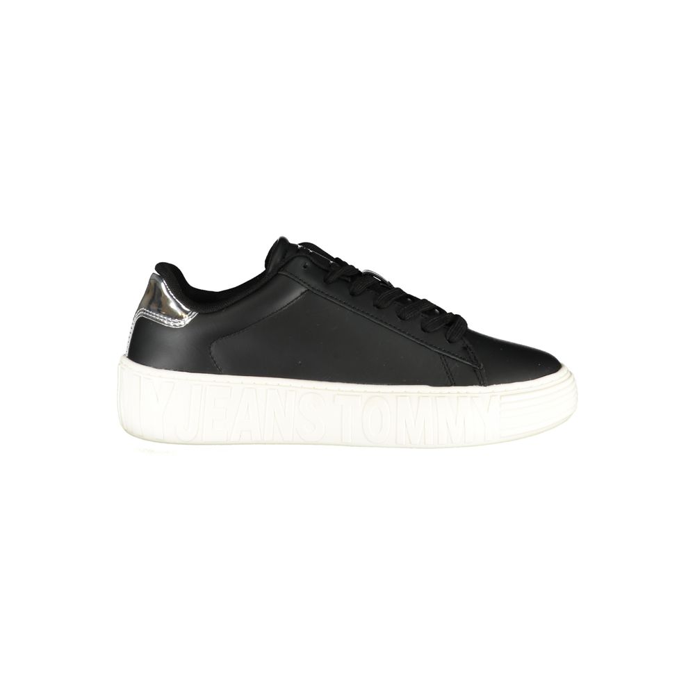 Tommy Hilfiger Schwarzes Leder Damen Sneaker