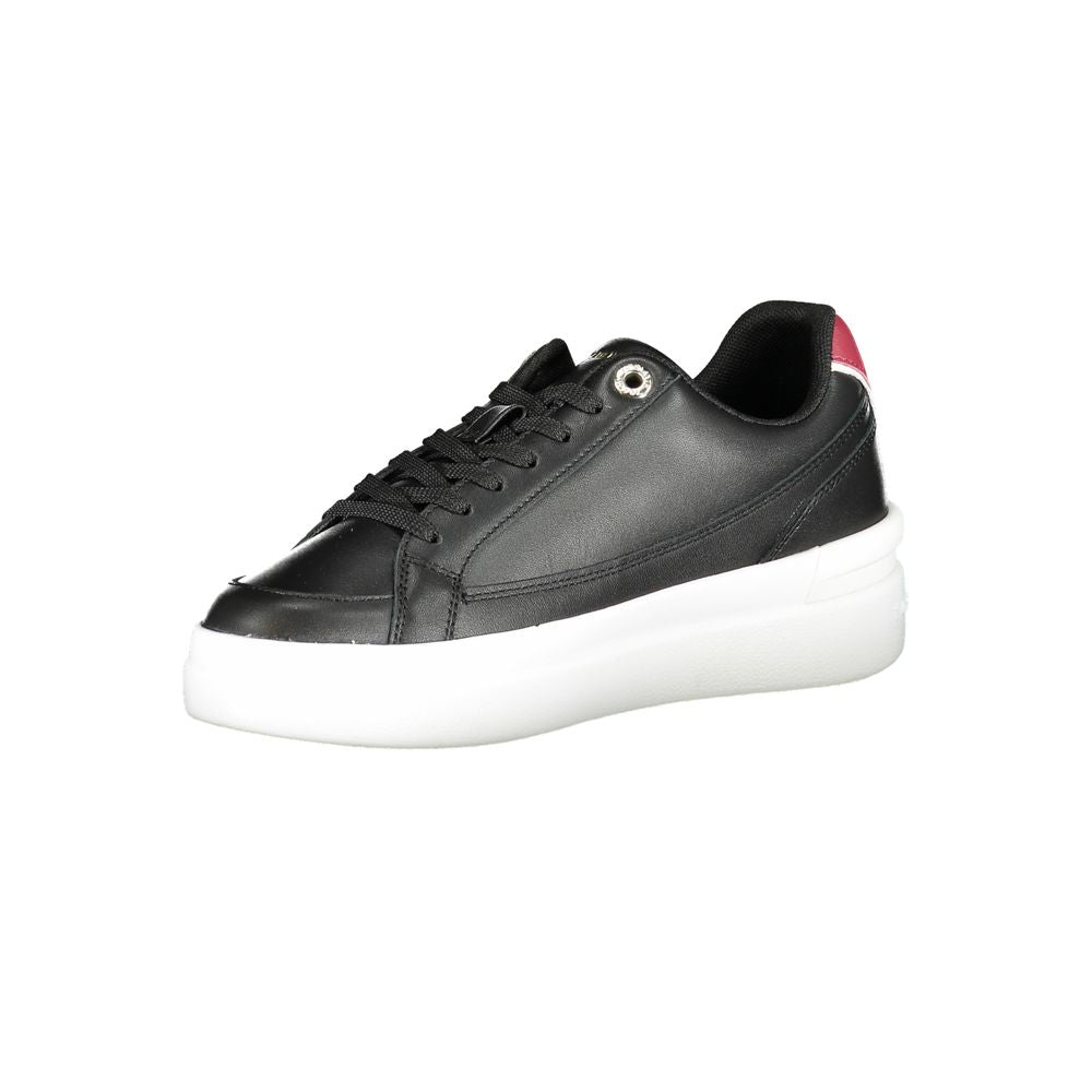 Tommy Hilfiger Schwarzes Leder Damen Sneaker