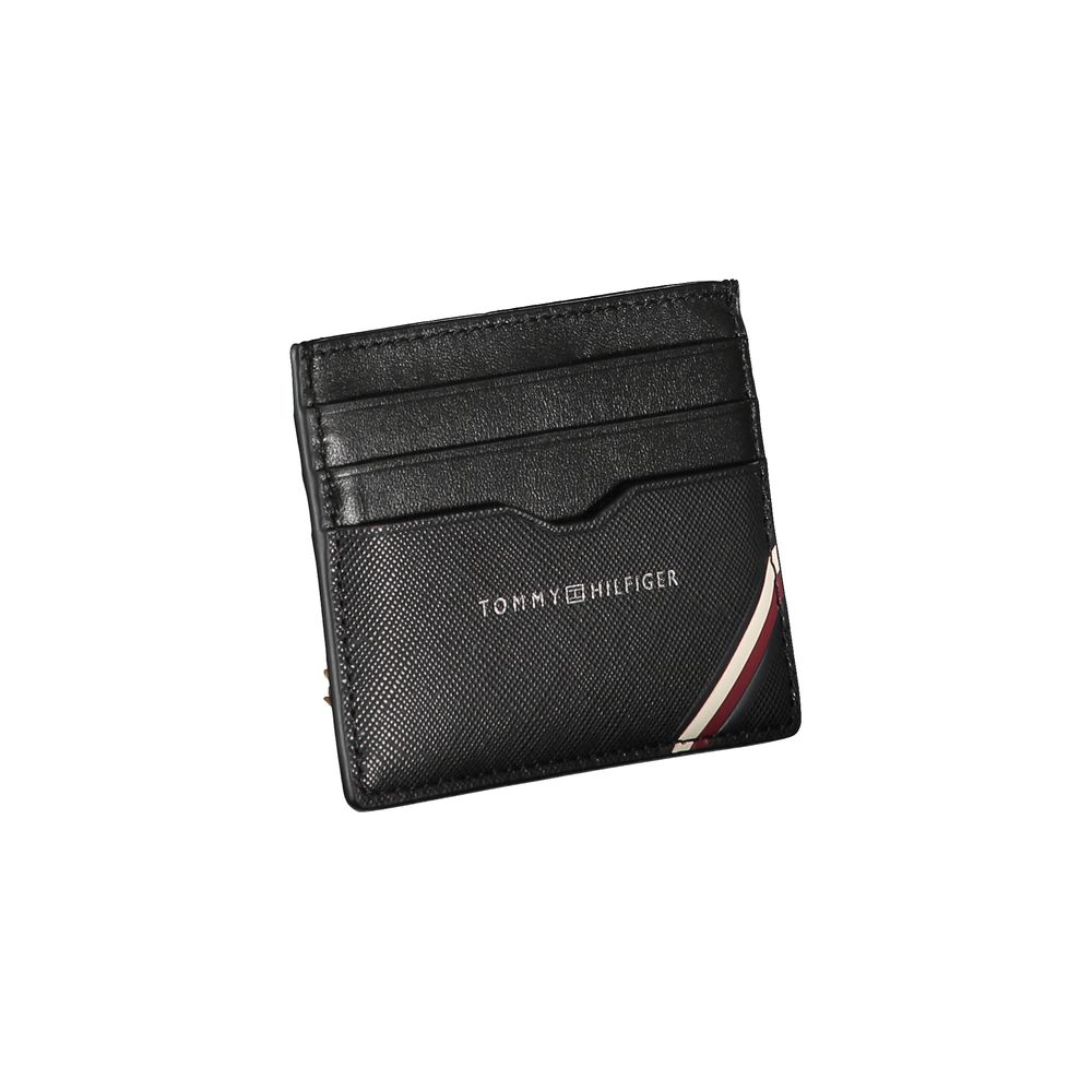 Tommy Hilfiger Schwarzes Leder Herren Portemonnaie