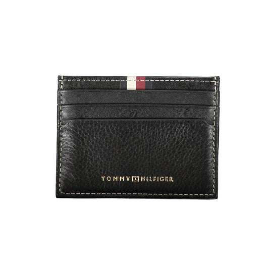 Tommy Hilfiger Schwarzes Leder Herren Portemonnaie