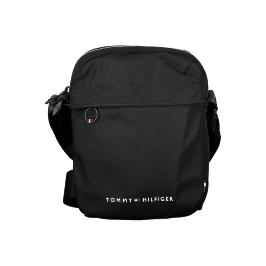 Tommy Hilfiger Schwarze Polyester Männer Umhängetasche