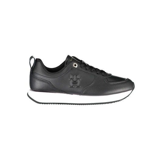 Tommy Hilfiger Schwarzes Leder Damen Sneaker