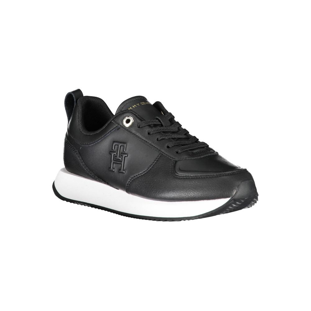 Tommy Hilfiger Schwarzes Leder Damen Sneaker