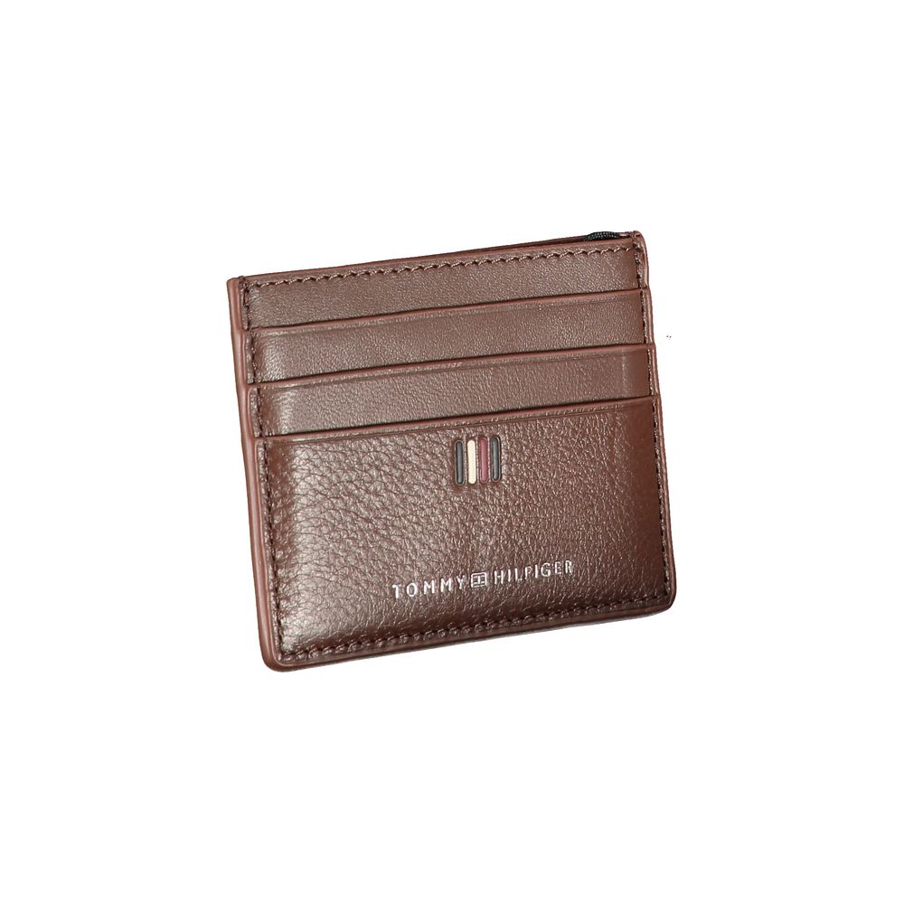 Tommy Hilfiger Elegantes Leder-Kartenetui mit kontrastierenden Details