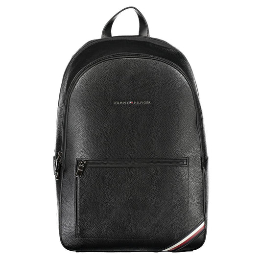 Tommy Hilfiger Eleganter schwarzer Urban Backpack mit kontrastierenden Details