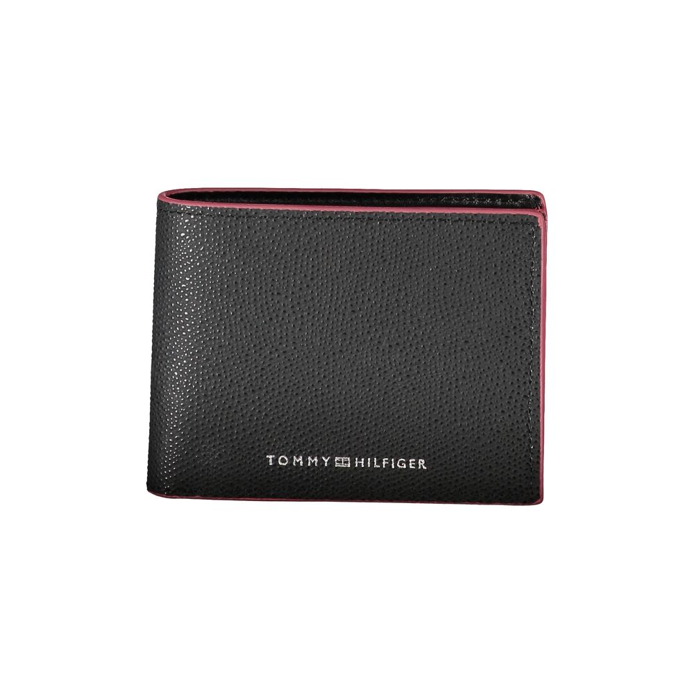 Tommy Hilfiger Elegante Bifold-Geldbörse aus Leder mit kontrastierenden Akzenten